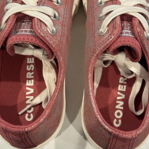 Converse Pink and White Women's Sneakers - Picture 6 of 7